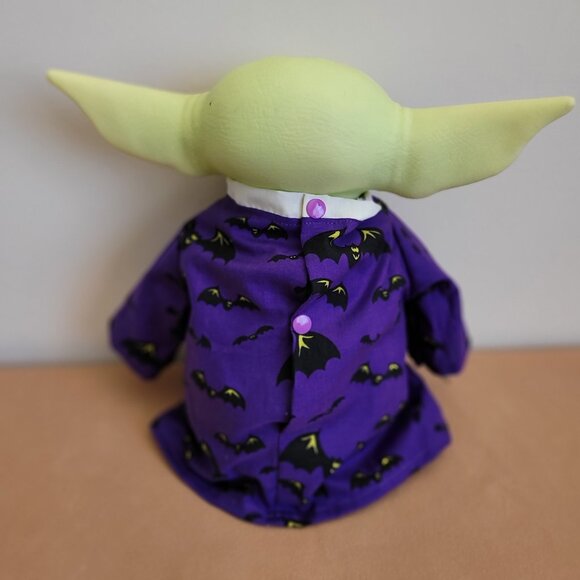 Spooky Bats 2pc Halloween Outfit/scarf set for 11" Mattel Child Grogu Yoda dolls - Picture 5 of 5